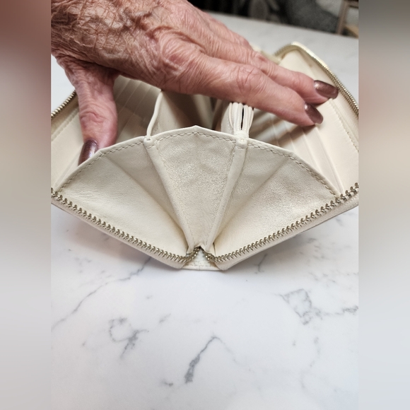 Coach White Wallet with Signature Perforated Design - Picture 11 of 13